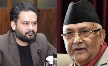 ओली लक्षित बालेनको कटाक्षः मलाई हराउने ताकमा, देश चै नडुबाउनु होला !