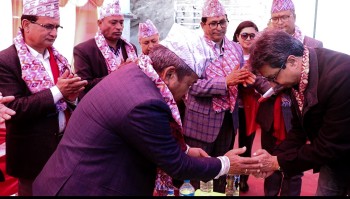 कान्तिलोकपथ छपेलीबाट माझखण्ड महारुद्रेश्वर पुगिने केवलकारको शिलान्यास