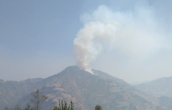 महाँकाल गाउँपालिकाको विमिरेमा भिषण डँढेलो, टेलीकम टावर र वस्ती नै जोखिममा