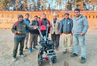 मगरगाउँ माविलाई कृषिविज्ञ सापकोटाको मिनीटिलर सहयोग