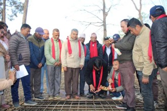 बाडेगाउँमा पाँच लाख लिटर क्षमताको खानेपानी ट्याङ्की शिलान्यास