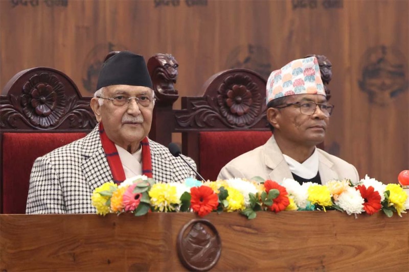 लुम्बिनी प्रदेशसभामा प्रधानमन्त्रीको विशेष सम्बोधन, अर्काले आएर देश बनाइदिँदैन, हामीले नै बनाउनुुपर्छ