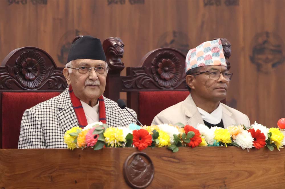 लुम्बिनी प्रदेशसभामा प्रधानमन्त्रीको विशेष सम्बोधन, अर्काले आएर देश बनाइदिँदैन, हामीले नै बनाउनुुपर्छ